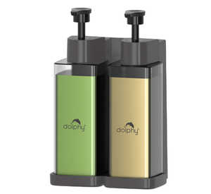 Black transparent Soap Dispenser set of 2
